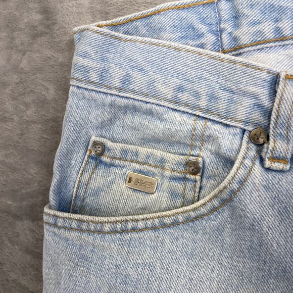 Vintage H.I.S. 90s Y2K Straight Jeans Men's Size 36x30 Light Blue Denim - Picture 4 of 10